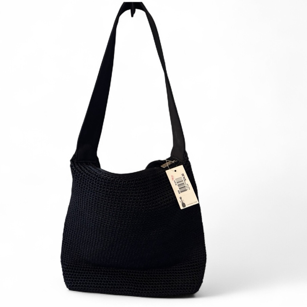 The Sak Black Crochet Shoulder Bag NWT